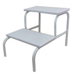 Escada 2 Degraus para Maca e Depilação Medcombo Escada Clínica 02 Degraus Inox Piso em Mdf com Antid - 1