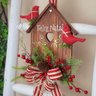 Placa de Madeira Feliz Natal Passarinho 56x39cm - 2