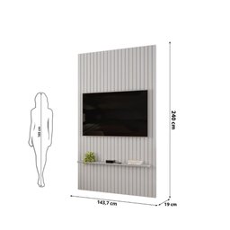 Painel para Tv até 60 Polegadas Ripado Dj Móveis Trento 143 Bali - 5