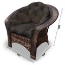 Ver imagem 2 de Conjunto de Poltronas Fibra Sintética 19 - 2 Poltronas + 1 Mesa Centro - Tecido Duna Marrom