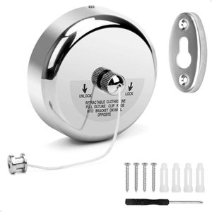 Varal Retrátil de Parede Lorben Aço Inox Corda Nylon 2,9m