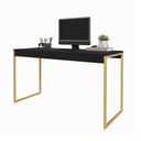 Ver imagem 3 de Mesa Industrial em MDP com Pé de Ferro Diretor 1,20 cm - Preto/Dourado