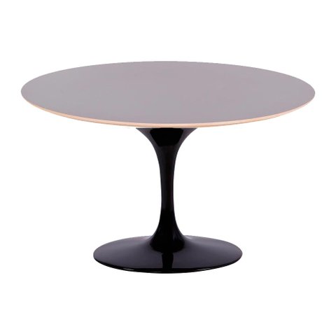 Mesa Saarinen Oval Fórmica Preta 180x100cm - Base Preta