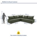 Ver imagem 4 de Sofá de Canto Modulado com Puff e Base Madeira Maciça 320CMX270CM Lisboa