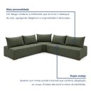 Ver imagem 6 de Sofá de Canto Modulado com Puff e Base Madeira Maciça 320CMX270CM Lisboa