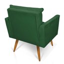 Ver imagem 5 de Poltrona Olivia Suede Verde Pés Palito Castanho - Pallazio