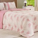 Ver imagem 2 de Edredom Solteiro Bella Cama Malha 125g/m² 100% Algodão 160x220cm Bene Casa Rosa