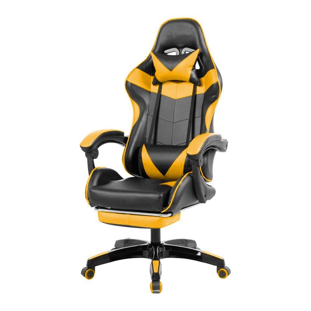 Cadeira Gamer Prizi Canvas - Amarela - 4