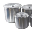 Ver imagem 2 de Kit Jogo Porta Mantimentos Lata Alumínio Fosco 5 Peças