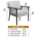 Ver imagem 5 de Kit 2 Poltronas Lumi Corda Náutica Madeira Maciça Moderna:courino