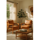 Ver imagem 1 de Kit 2 Poltronas Lumi Corda Náutica Madeira Maciça Moderna:courino