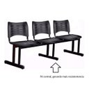 Ver imagem 4 de Cadeira para Escritorio 3 Lugares Salas Espera Recepção Cor Preta