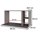 Ver imagem 2 de Suporte Microondas 2 Nichos Laila Bp 80 Cm Eratto Moveis - Grafite