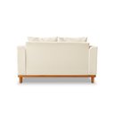 Ver imagem 5 de Sofá Namoradeira Viena 02 Lugares Com Almofadas Decorativa Suede Bege - Madeira Prima Deccor