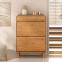 Ver imagem 1 de Sapateira Grande Alta 18 Pares de Madeira Organizadora Freijó Nael Idimex