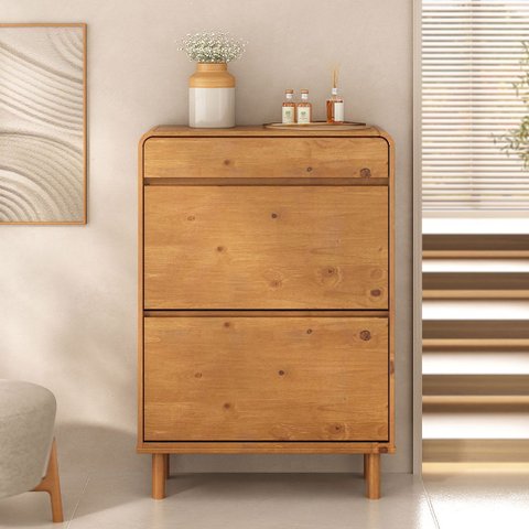 Sapateira Grande Alta 18 Pares de Madeira Organizadora Freijó Nael Idimex