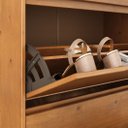 Ver imagem 4 de Sapateira Grande Alta 18 Pares de Madeira Organizadora Freijó Nael Idimex