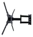 Ver imagem 1 de Suporte Tv Parede Preto Resistente Sala Quarto Universal 23 a 55 Pol + Prateleira P Dvd Cs0040asc