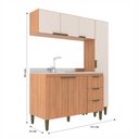 Ver imagem 4 de Cozinha Bia 3 Pecas (Paneleiro) Freijo/Off White