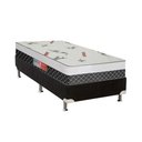 Ver imagem 1 de Cama Box Solteiro: Colchão Anatômico Plumatex D28 Falcon Ultra Firme + Base CRC Suede Black(88x188