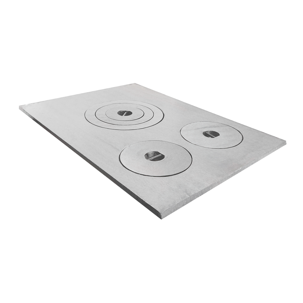 Chapa de Ferro Super Polido 3 Furos 40x60cm - 1