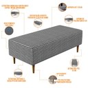 Ver imagem 3 de Puff Decorativo Sala de Estar Bali W01 Pés Palito 120x50cm Pied Poule - Lyam Decor