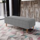Ver imagem 2 de Puff Decorativo Sala de Estar Bali W01 Pés Palito 120x50cm Pied Poule - Lyam Decor