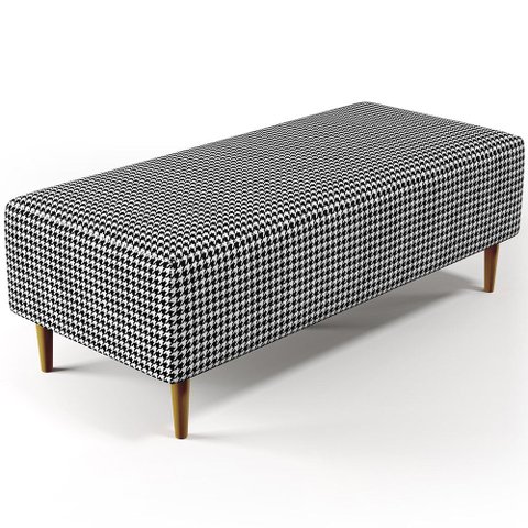 Puff Decorativo Sala de Estar Bali W01 Pés Palito 120x50cm Pied Poule - Lyam Decor