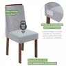 Conjunto Mesa com Tampo 6 Cadeiras Astrid Móveis Lopas - 6