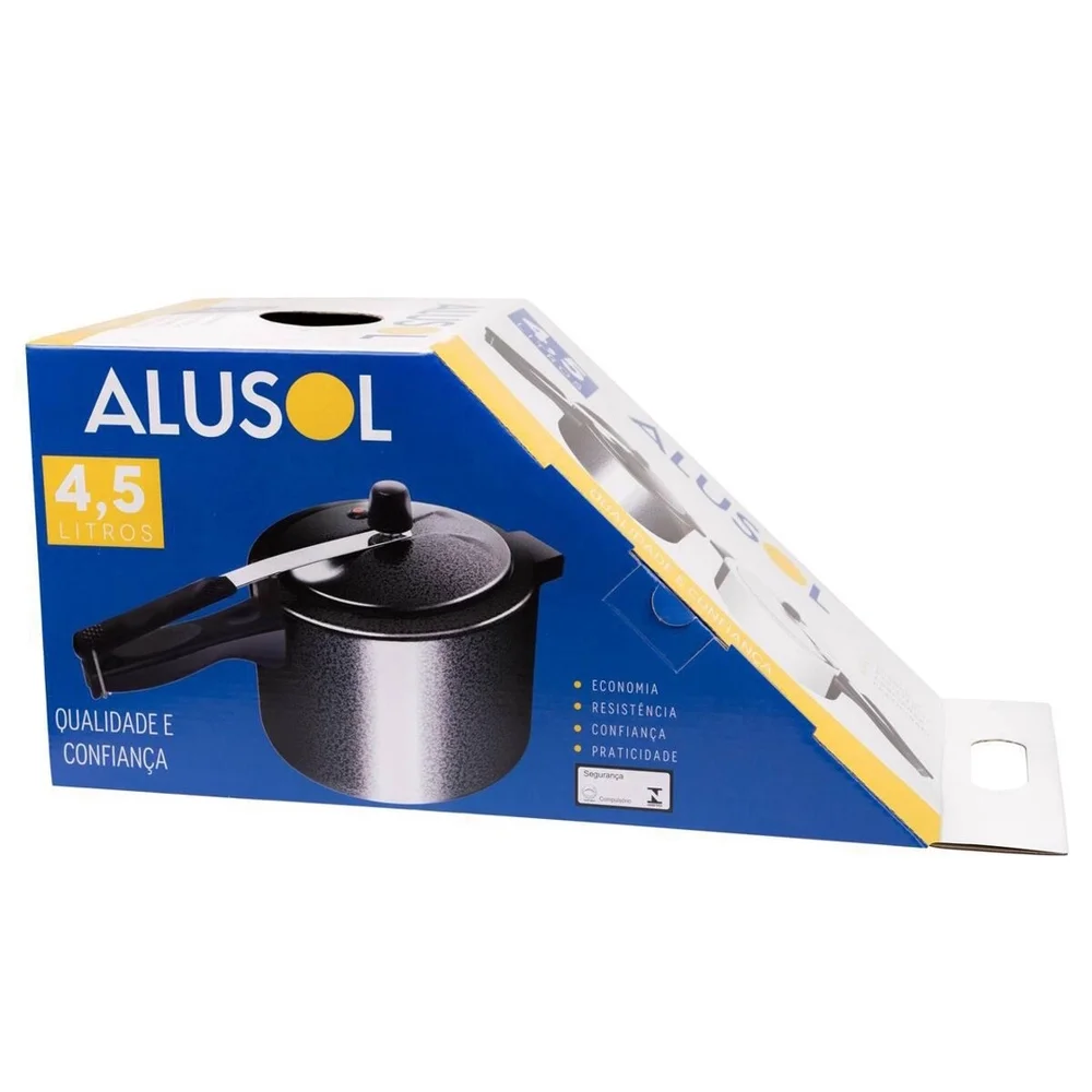 Panela de Pressão 4,5 Litros Vermelha Poa - Alusol - 3