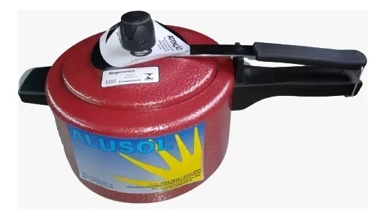 Panela de Pressão 4,5 Litros Vermelha Poa - Alusol - 2