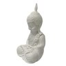 Escultura Decorativa Monge Meditando em Po de Marmore 25cm - 2