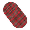 Ver imagem 1 de Kit Sousplat Natal Xadrez Vermelho/verde Nsw 4 Peças sem Base