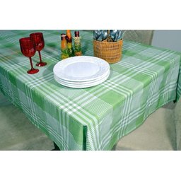 Toalha de Mesa Picnic - Verde Listras Arte & Tear Retangular - 3,00 m x 1,50 m - 1