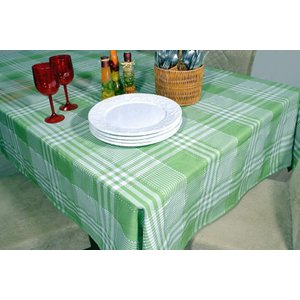 Toalha de Mesa Picnic - Verde Listras Arte & Tear Retangular - 3,00 m x 1,50 m