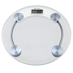 Balança Digital de Banheiro com Vidro Temperado 150kg - Redonda - 1