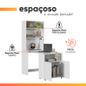 Armário Multifuncional com Escrivaninha Retrátil para Escritório Duo Branco Kit's Paraná - 5