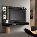 Ver imagem 2 de Painel Paris Tv até 55 Polegadas C/espelho e Lateral Ripada:preto/naturale