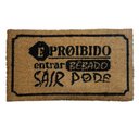 Ver imagem 1 de Tapete Capacho Proibido Borracha e Fibra de Coco 33x60x15mm