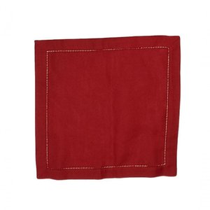 Guardanapo de Linho Natal Vermelho 45x45 Cm