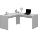 Ver imagem 1 de Mesa de Canto para Escritório em L Angular Mdp Branco