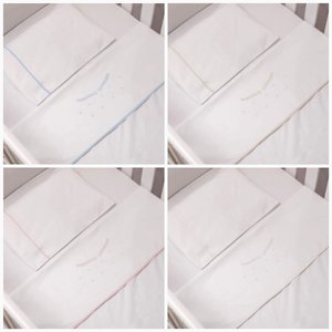 Jogo de Lençol de Berço Papi Mami 2746 Branco Un