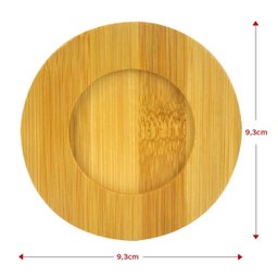 Kit 6 Xícaras de Porcelana com Pires de Bambu 100ml - 4