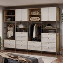 Ver imagem 1 de Closet 4 Portas 12 Gavetas Infinity Savana/Branco