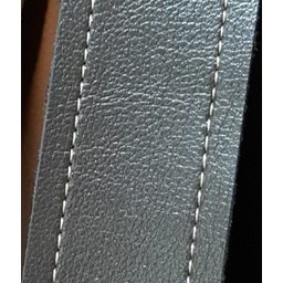 Espelho Redondo Decorativo Adnet 80 cm Preto com Moldura e Suporte em Alumínio e Alça em Couro Ecoló - 3