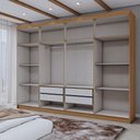 Ver imagem 5 de Guarda-roupa Casal Aurora 8 Portas 4 Gavetas - Panorama Móveis