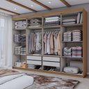 Ver imagem 2 de Guarda-roupa Casal Aurora 8 Portas 4 Gavetas - Panorama Móveis