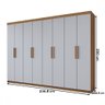 Guarda-roupa Casal Aurora 8 Portas 4 Gavetas - Panorama Móveis - 4