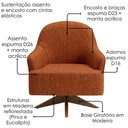 Ver imagem 5 de Poltrona Decorativa Naomi Base Giratoria Linho Color Trend Tca 303 Moll