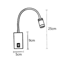 Ver imagem 4 de Arandela Led 3w Haste Flexível Quarto Cabeceira Cama Leitura